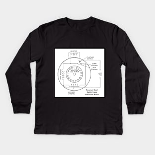 Reactor Start Split-Phase Induction Motor Diagram Kids Long Sleeve T-Shirt